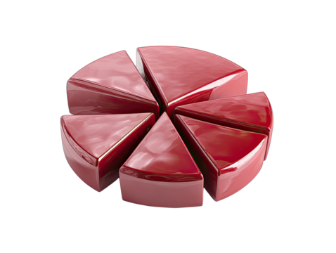 Glossy, red pie chart - Powered by Adobe