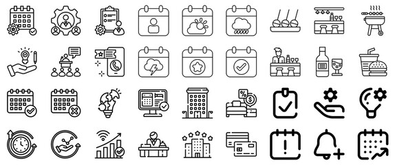 Business and Planning Icons: Calendars, Ideas, Meetings, and More
