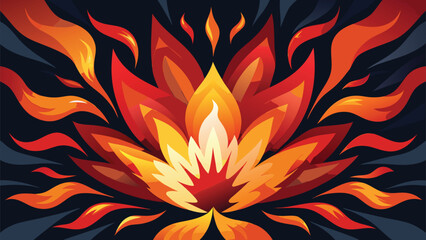 Black and orange flame pattern on a dark background, creating a dynamic and striking visual effect..eps