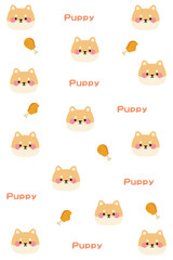 Cute Akita dogs Pattern