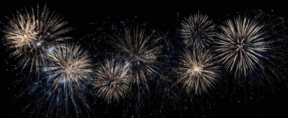 The breathtaking display of fireworks illuminating the night sky in vibrant colors.