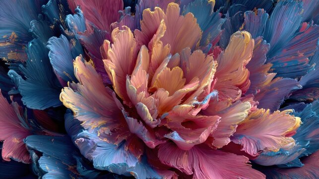 painted flower soft hues abstract