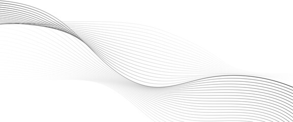 Vector abstract grey background with glowing curved lines and modern wave design	