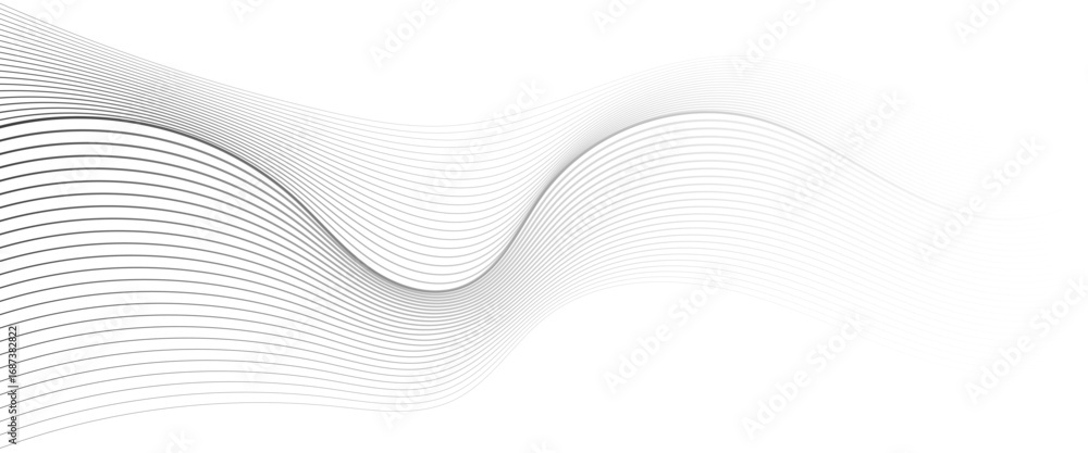 Poster vector abstract grey wave line technology concept lines with flowing background