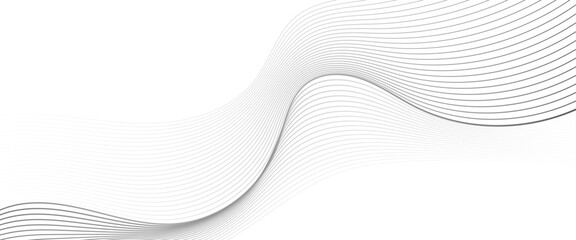 Vector abstract grey background with glowing curved lines and modern wave design	