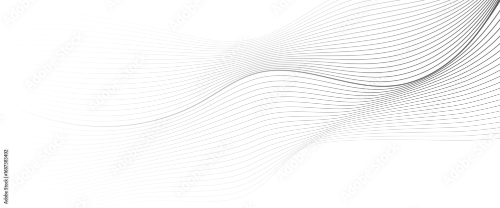 Poster vector abstract grey background with glowing curved lines and modern wave design