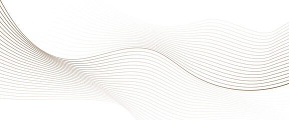 Fototapeta premium Vector abstract smooth flowing wave lines on a white background with wave element design. 