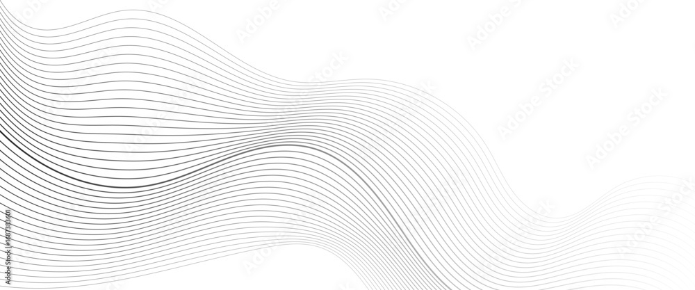 Aufkleber vector abstract grey wave line technology concept lines with flowing background