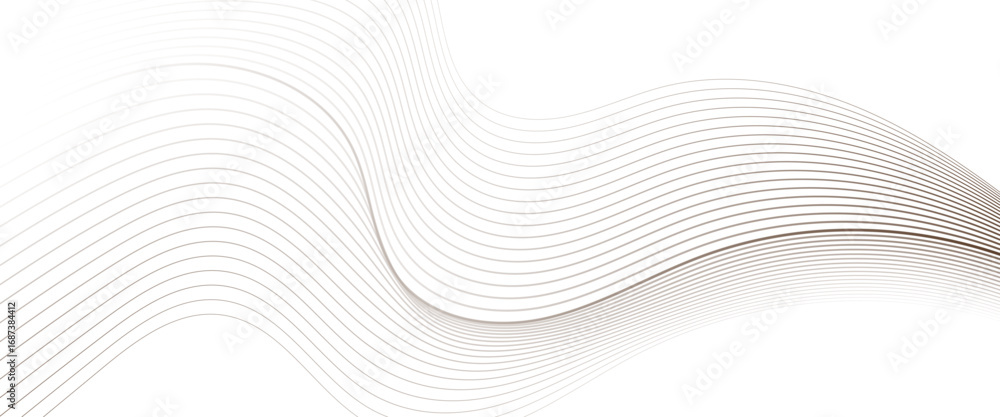 Poster vector abstract smooth flowing wave lines on a white background with wave element design.