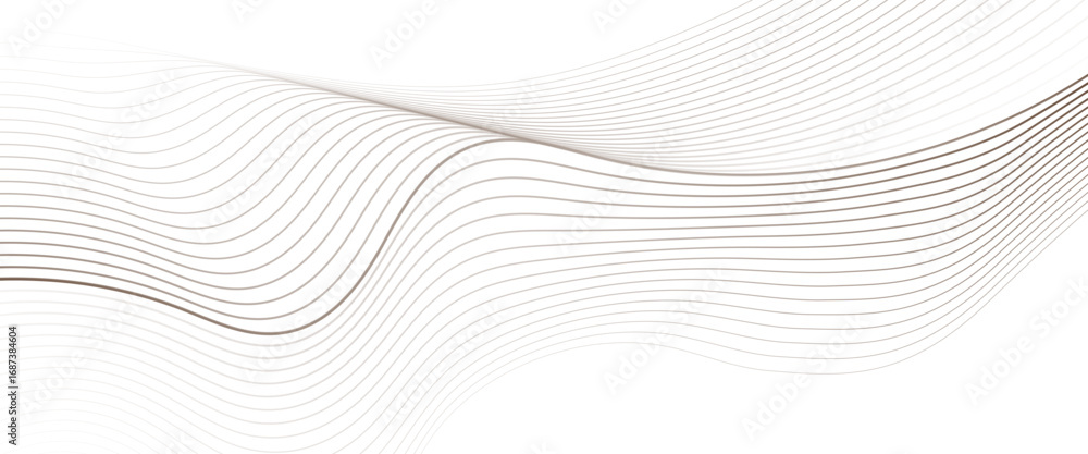 Poster vector abstract smooth flowing wave lines on a white background with wave element design.