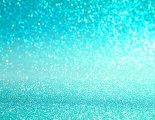 Obraz premium Sparkling teal glitter bokeh background