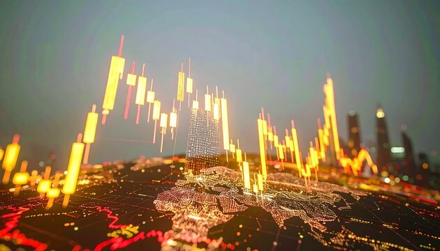 Abstract global market graph - Powered by Adobe