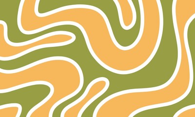 Abstract chaotically curved yellow green background