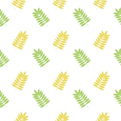 Repeating raster pattern of falling yellow and green leaves