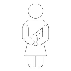 Freshman pixel perfect linear icon. Ninth grade student. High school pupil with rucksack. Thin line customizable illustration. Contour symbol. Vector isolated outline drawing. Editable stroke