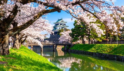 Cherry blossoms and castle (3)
