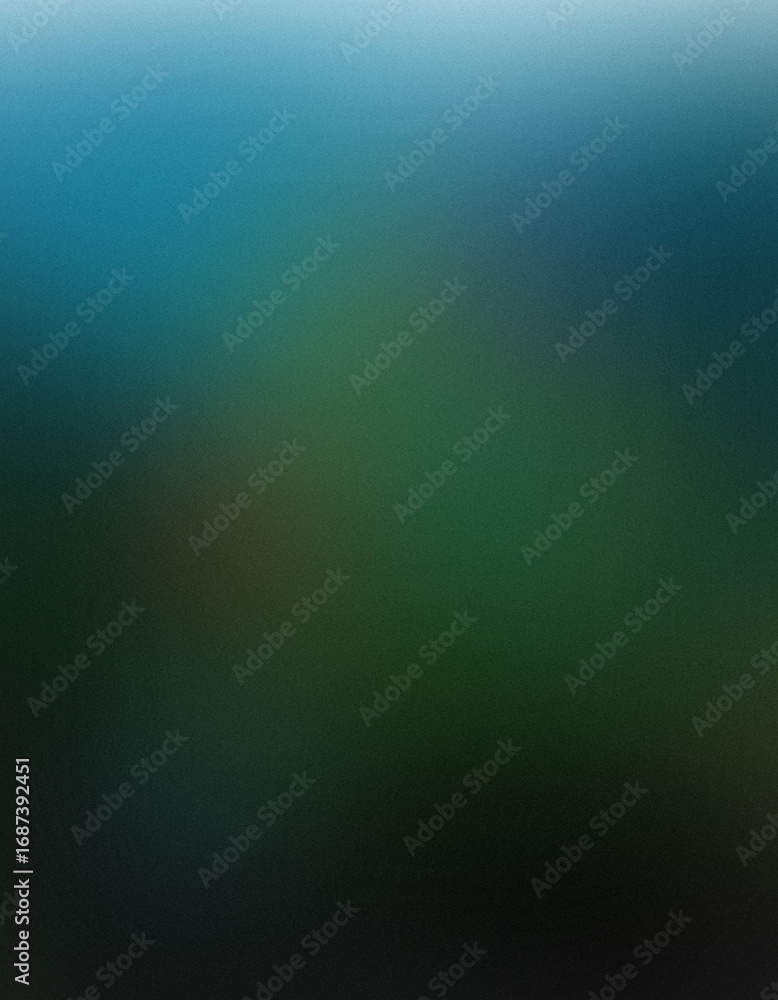 Poster gradient hues a serene blend of blues greens and blacks evoking tranquility and depth in a visually 