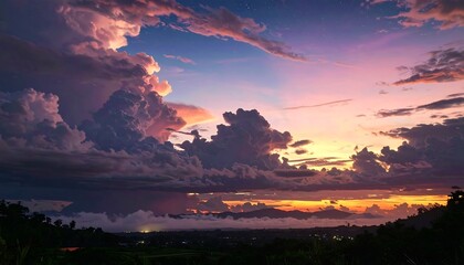 Dramatic sunset sky with clouds (3)