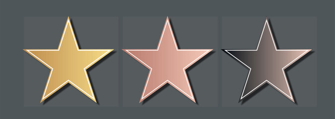 Radiant Gradient Star Shape with Smooth Shadow Detailing – Clean Vector Star Icon Design for Creative Projects and Branding