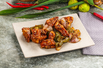 Indian cuisine - paneer with chilli