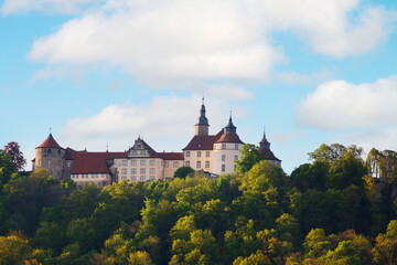 The Langenburg Castle in Langenburg, Hohenlohe, Baden-Württemberg, Germany, Europe
