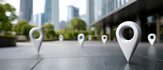 High-tech urban environment showcases skyscrapers connected by dynamic lines, symbolizing strong digital interactions and innovation