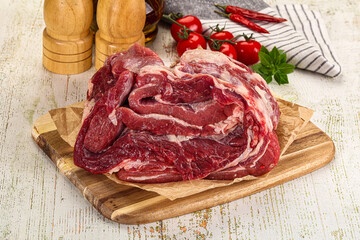 Raw beef meat for cooking