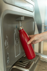 Refill your water bottle at the airport