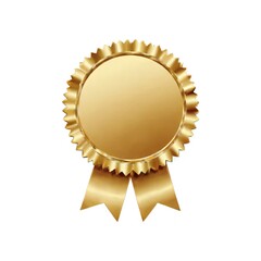 gold medal with ribbon