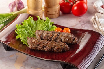 Hot beef kebab minced meat