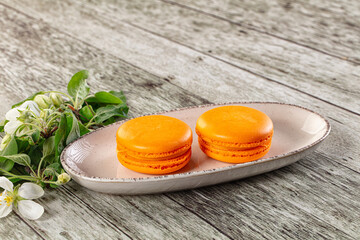 Sweet almond cookies orange macaroons