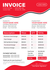 A new invoice design with good quality print ready	