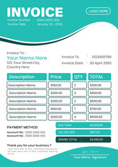 A new invoice design with good quality print ready	