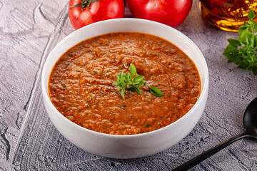 Gazpacho - cold Spanish tomato soup