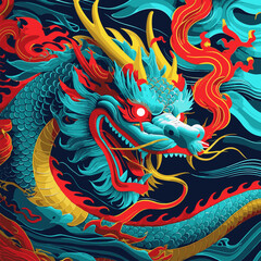 Asian dragon vector