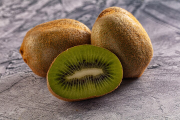 Juicy sweet and sour green kiwi