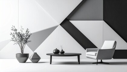 Modern minimalist interior design