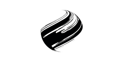 vector black line, grunge brush strokes ink paint isolated on white background