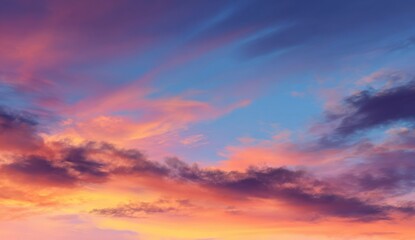 Obraz premium Sunset cloudscape, vibrant hues (5)