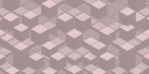 Crystal Seamless Geometric Pattern Picturesque Isometric Abstract Design
