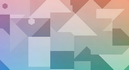 Fototapeta premium Modern Geometric Abstract Background with Overlapping Polygons and Gradient Color Blends, Creating a Dynamic and Harmonious Digital Pattern for Contemporary Design Projects