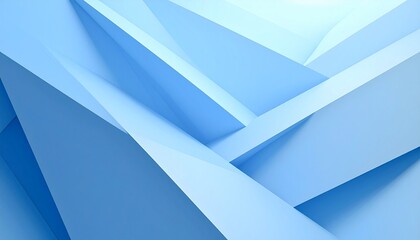 Fototapeta premium Abstract blue geometric shapes