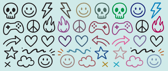 hand drawn alphabet letters