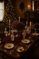 christmas table setting