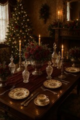 christmas table setting