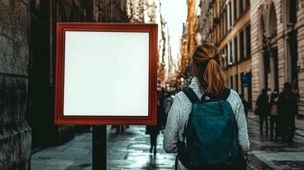 Blank Sign, City Street, Urban Scene