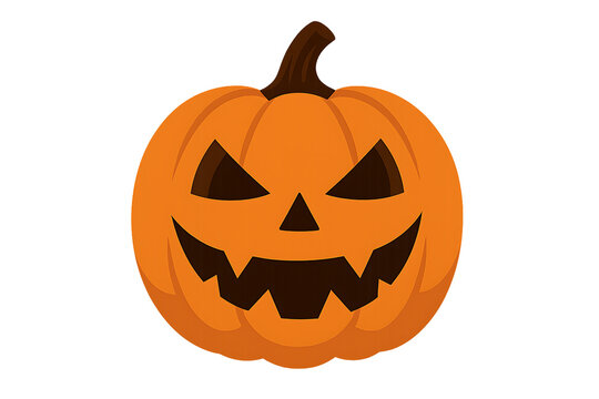 Spooky jack o lantern halloween pumpkin with scary face - Powered by Adobe