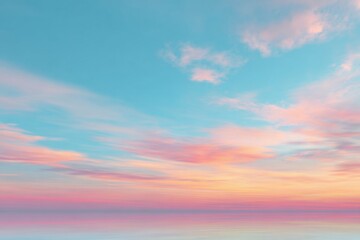 Obraz premium Pastel sunset sky, soft clouds