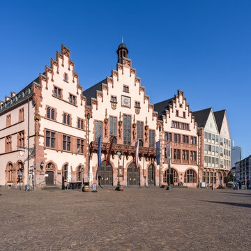 Half-timbered house architecture, R&ouml;merberg, Frankfurt am Main, Hesse, Germany