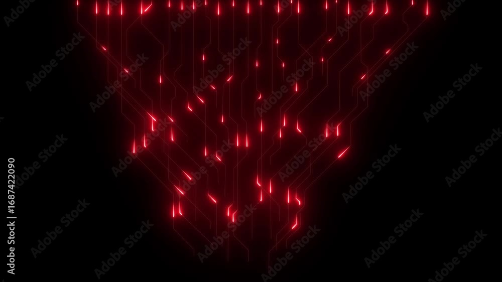 Poster abstract grey tech circuit board lines motion design. red color ,video animation clip ultra hd 4k mi